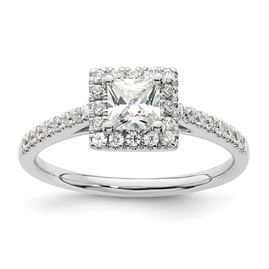Buy Exclusive 14K White Gold Halo Engagement Ring | 1/3 Carat Diamonds, 1/2 Carat Setting