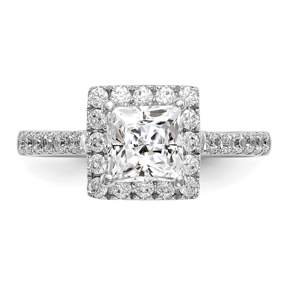 Buy 14K White Gold Halo Semi-Mount Engagement Ring - 1 Carat Stylish Design!