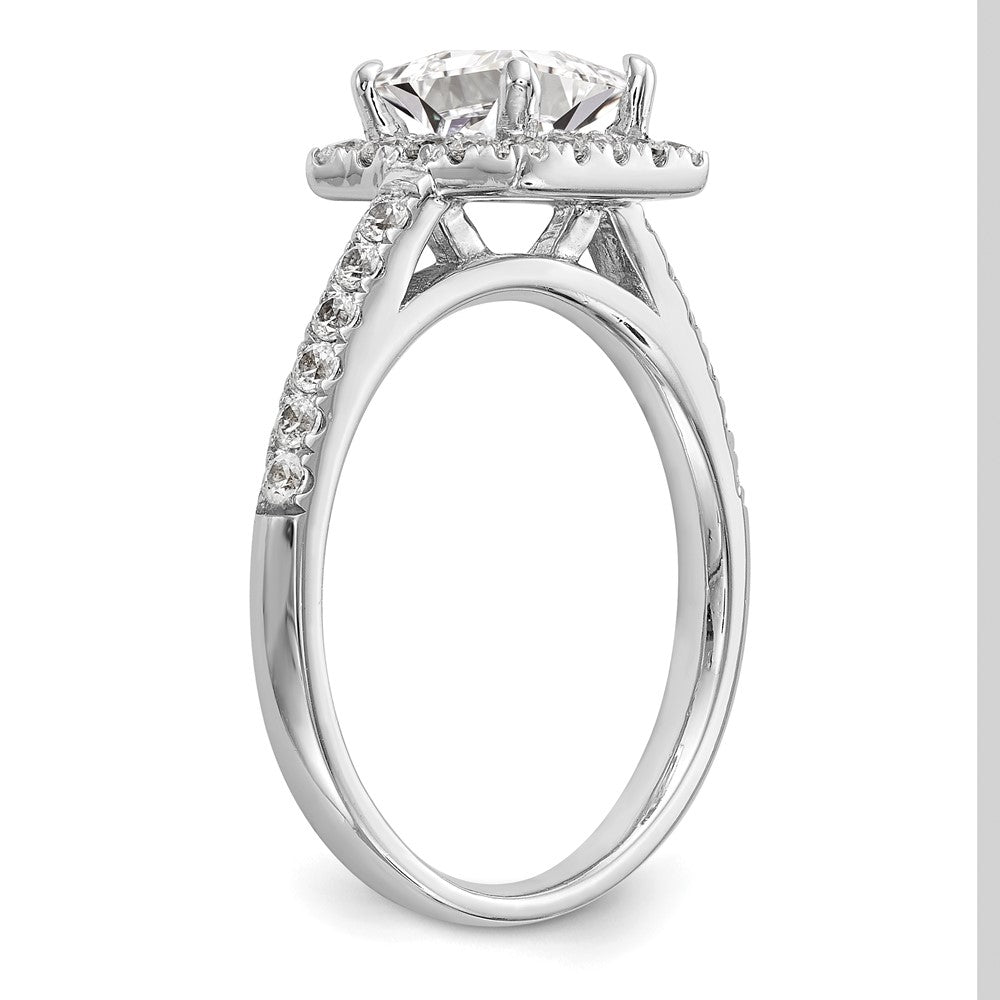 Buy 14K White Gold Halo Semi-Mount Engagement Ring - 1 Carat Stylish Design!