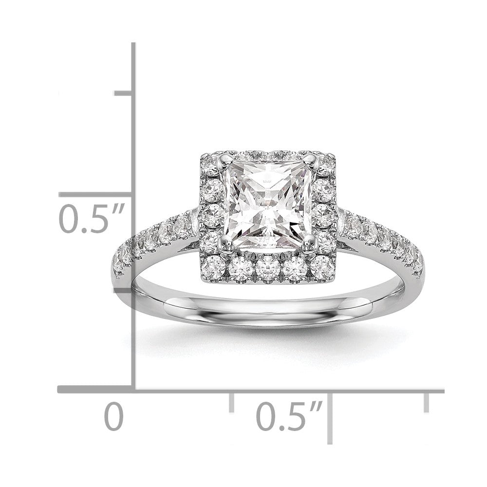 Buy 14K White Gold Halo Semi-Mount Engagement Ring - 1 Carat Stylish Design!