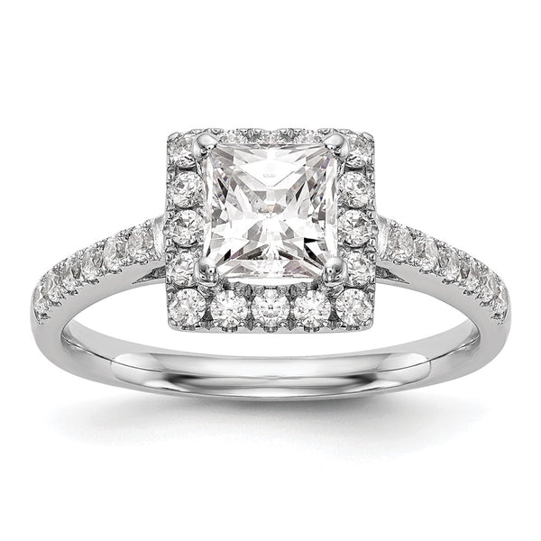 14K White Gold Halo Semi-Mount Engagement Ring - 1 Carat - Style GR1-1034665