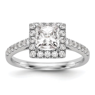 Buy 14K White Gold Halo Semi-Mount Engagement Ring - 1 Carat Stylish Design!