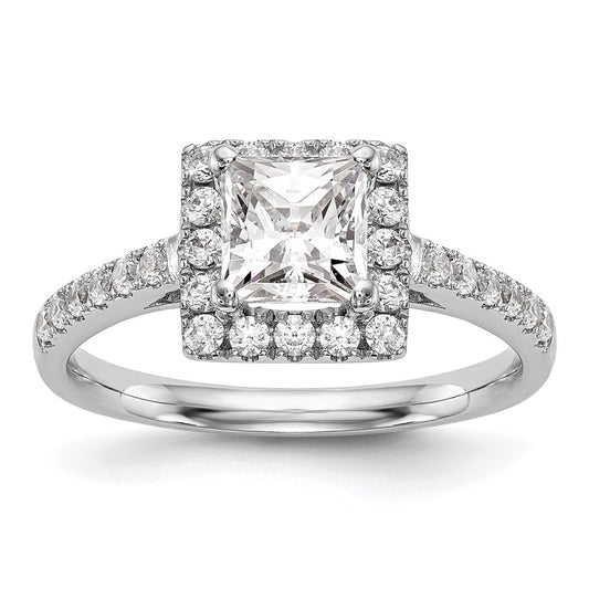 Buy 14K White Gold Halo Semi-Mount Engagement Ring - 1 Carat Stylish Design!