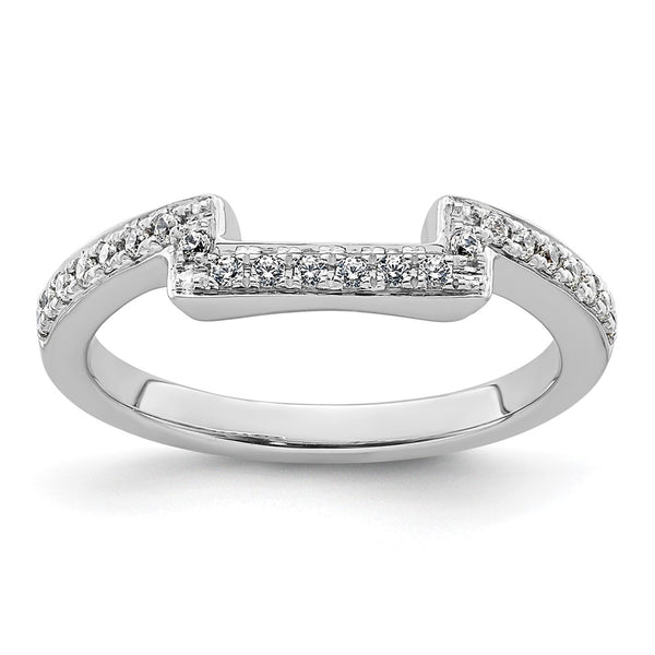 14K White Gold Diamond Wedding Band - 1/6 Carat - Style GR1-1022547