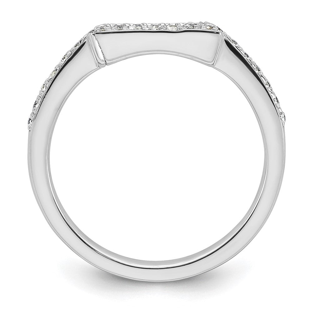 Buy 14K White Gold Contoured Wedding Band - 1/5 Carat Diamond, Stylish Value