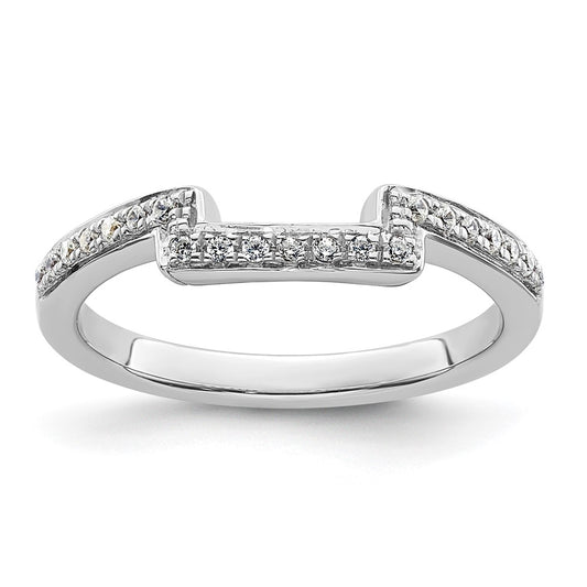 Buy 14K White Gold Contoured Wedding Band - 1/5 Carat Diamond, Stylish Value
