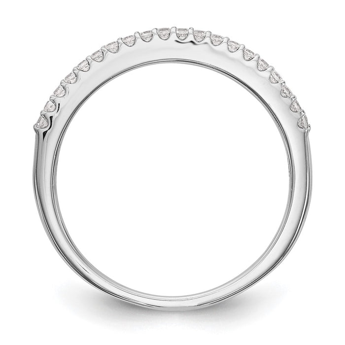 Exclusive 14K White Gold 1/6 Carat Diamond Eternity Wedding Band - Stylish Value-2