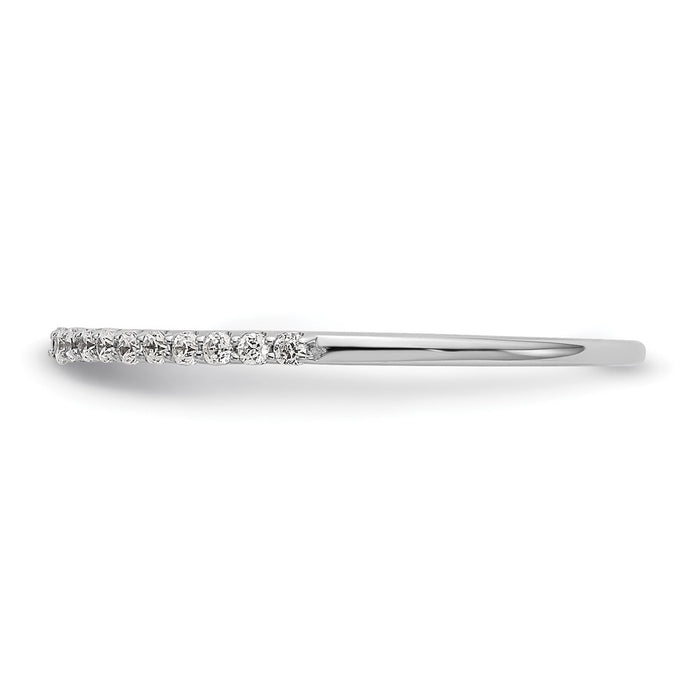 Exclusive 14K White Gold 1/6 Carat Diamond Eternity Wedding Band - Stylish Value-3