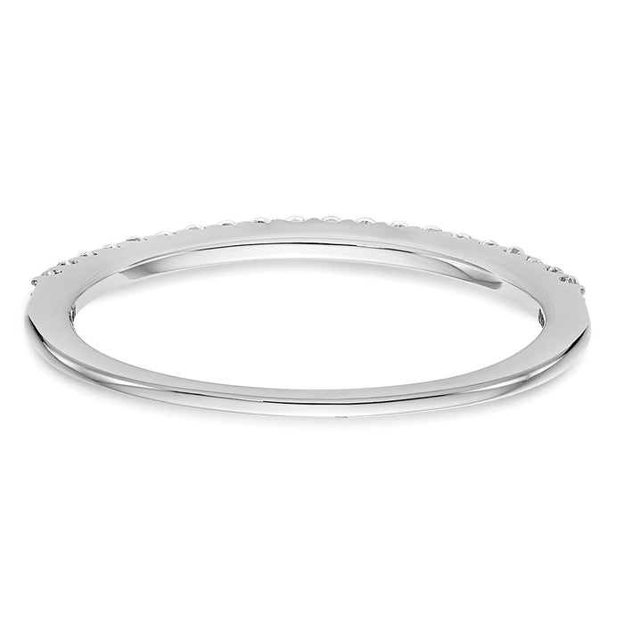Exclusive 14K White Gold 1/6 Carat Diamond Eternity Wedding Band - Stylish Value-5