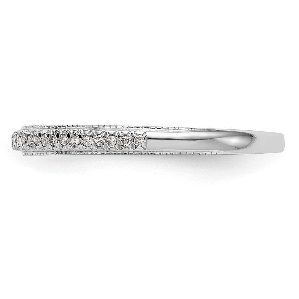 Buy Stylish 14K White Gold Diamond Wedding Band Setting for 27 Stones (0.8mm)