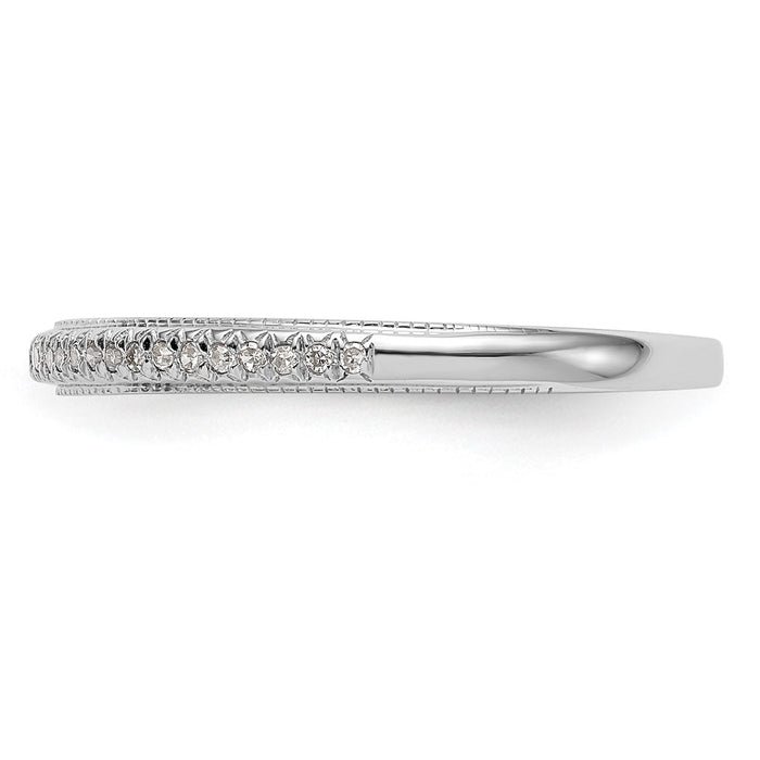 Buy Stylish 14K White Gold Diamond Wedding Band Setting for 27 Stones (0.8mm)-3