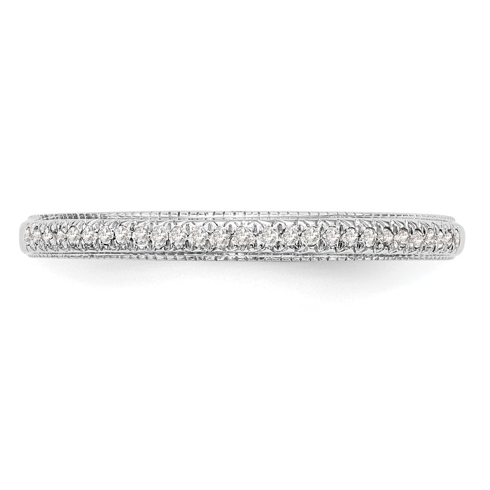 High-Quality 14K White Gold Diamond Wedding Band, 1/15 Carat - Stylish Value!