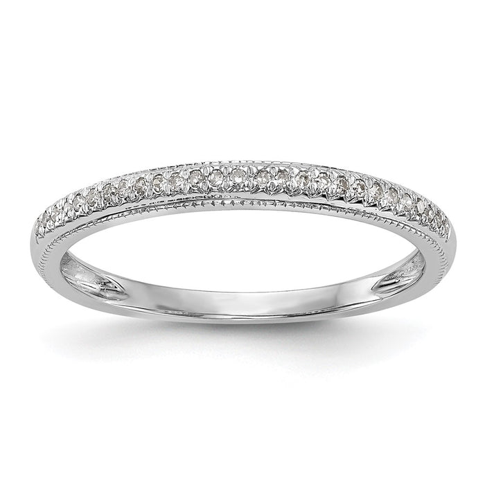 Buy Stylish 14K White Gold Diamond Wedding Band Setting for 27 Stones (0.8mm)-1