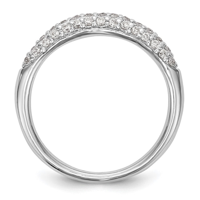 Buy Exclusive 14K White Gold 1/3 Carat Diamond Eternity Wedding Band - Luxury Value-2