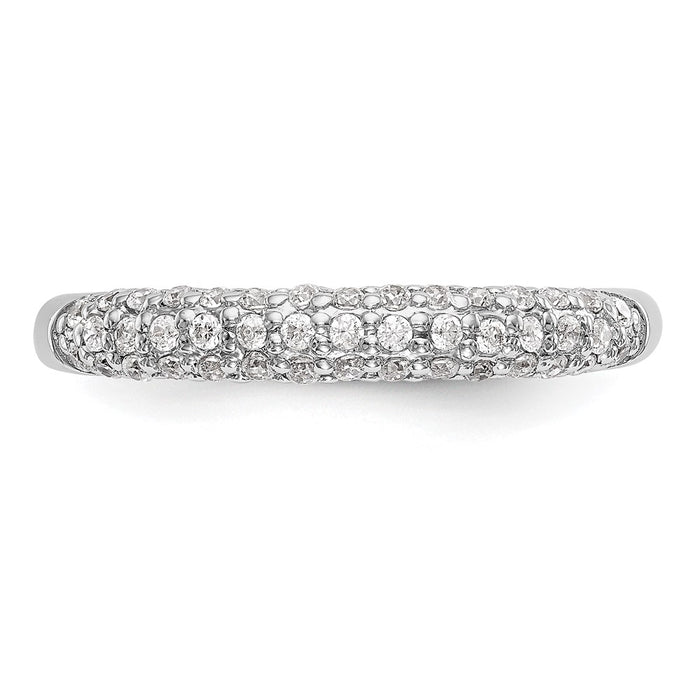 Buy Exclusive 14K White Gold 1/3 Carat Diamond Eternity Wedding Band - Luxury Value-4