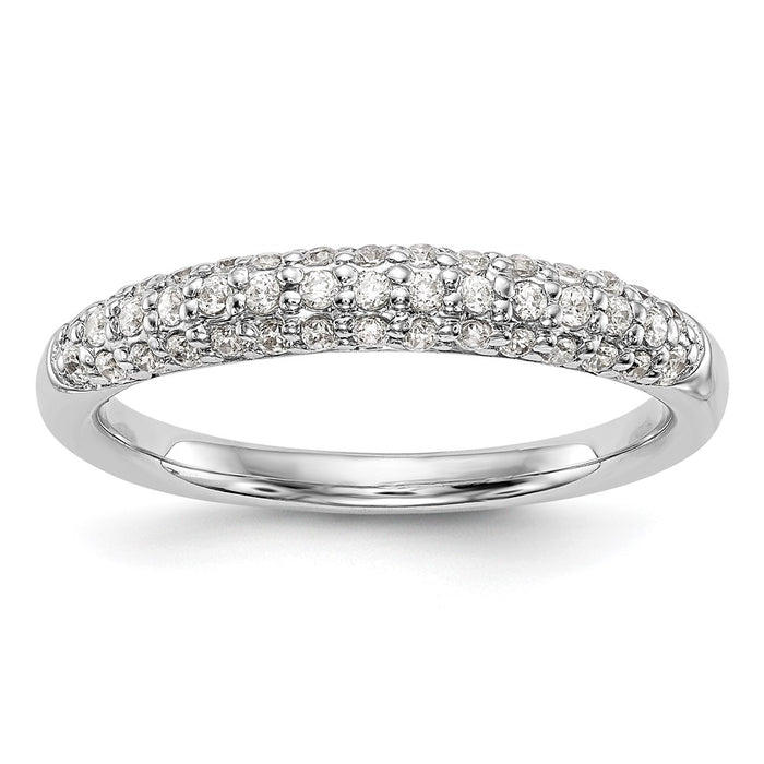 Buy Exclusive 14K White Gold 1/3 Carat Diamond Eternity Wedding Band - Luxury Value-1