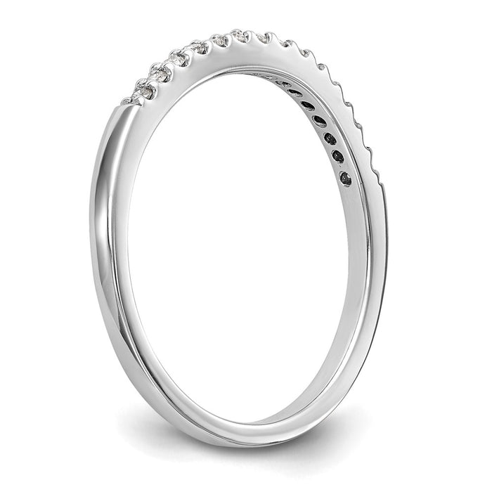 Buy Stylish 14K White Gold Diamond Wedding Band, 1/8 Carat Total Weight-6