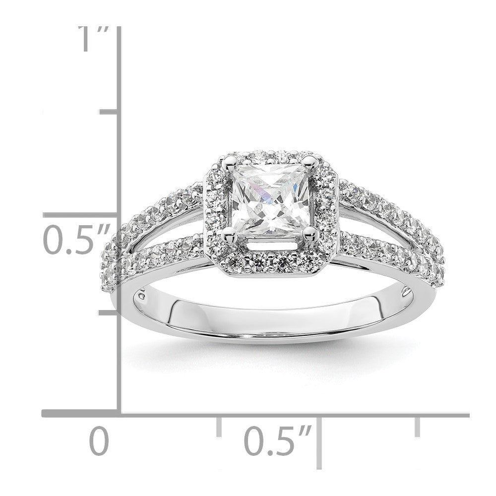 Buy Stylish 14K White Gold Halo Semi-Mount Engagement Ring for 1/2 Carat Stone