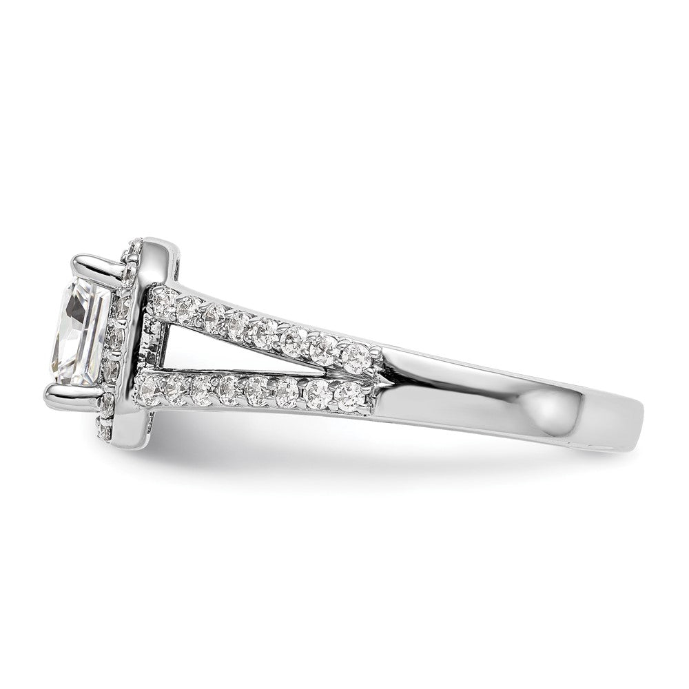 Buy Stylish 14K White Gold Halo Semi-Mount Engagement Ring for 1 Carat