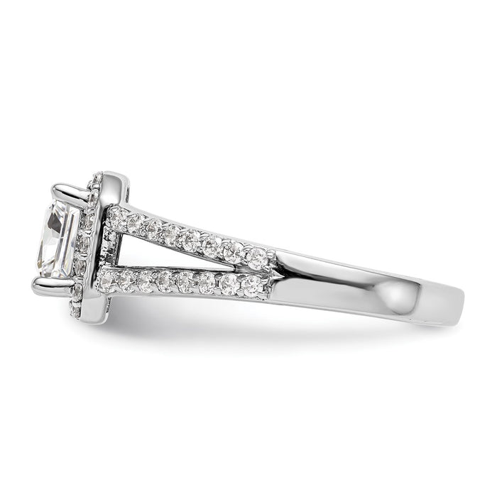 Buy Stylish 14K White Gold Halo Semi-Mount Engagement Ring for 1 Carat-3