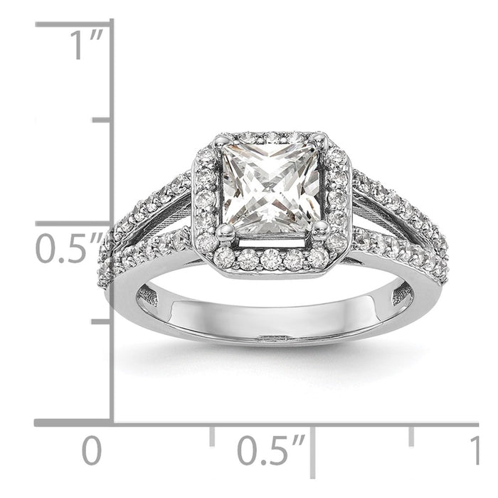 Buy Stylish 14K White Gold Halo Semi-Mount Engagement Ring for 1 Carat-8