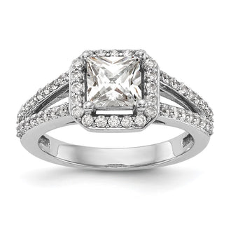 Buy Stylish 14K White Gold Halo Semi-Mount Engagement Ring for 1 Carat