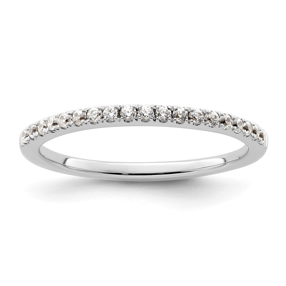 Order Stylish 14K White Gold Diamond Wedding Band - 1/5 Carat, Affordable Price
