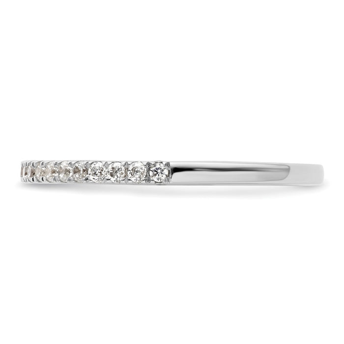 Buy Stylish 14K White Gold Wedding Band with 1/4 Carat Diamonds - Affordable Luxury-3