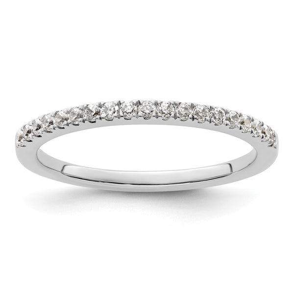14K White Gold Wedding Band with 1/4 Carat Diamonds - Style GR1-1022574