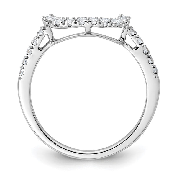 14K White Gold Contoured Wedding Band - 1/3 Carat Diamond - Style GR1-1022583