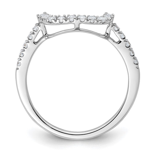 High-Quality 14K White Gold Contoured Wedding Band - 1/3 Carat Diamond Value
