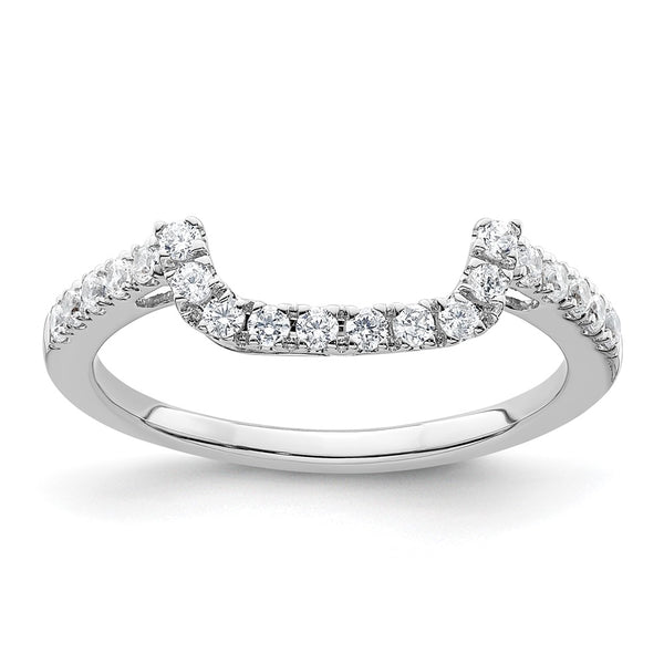 14K White Gold Contoured Wedding Band - 1/3 Carat Diamond - Style GR1-1022583