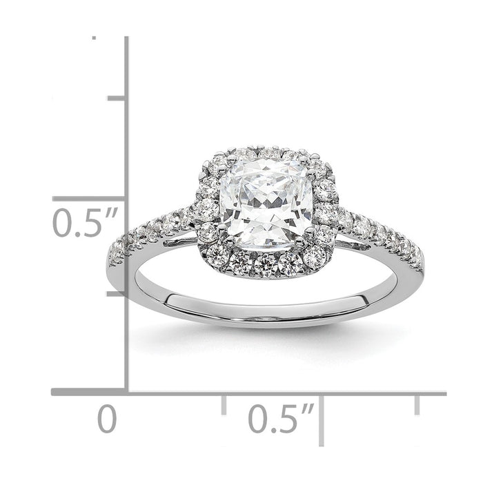 Buy Exclusive 14K White Gold Halo Semi-Mount Engagement Ring for 1.75 Carats-7