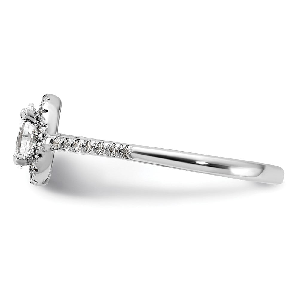 Buy 14K White Gold Halo Engagement Ring, 1/2 Carat Oval Center, Stylish Value