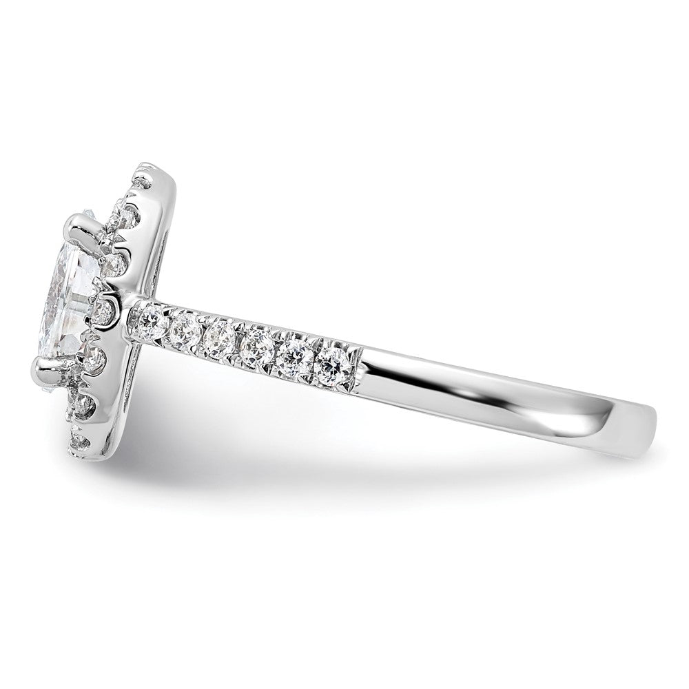Buy Exclusive 14K White Gold Halo Semi-Mount Engagement Ring - 1 Carat Oval
