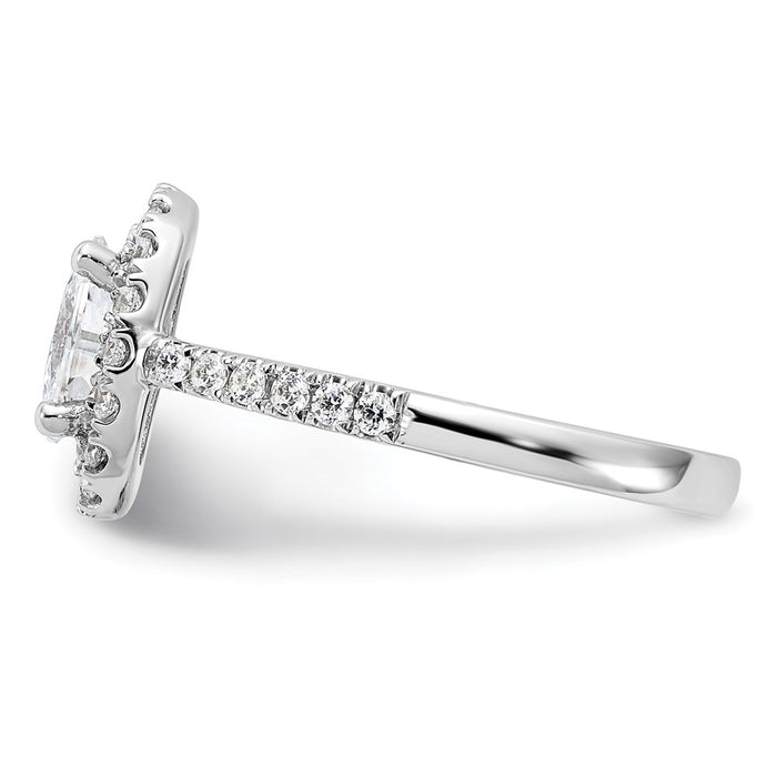 Buy Exclusive 14K White Gold Halo Semi-Mount Engagement Ring - 1 Carat Oval-3