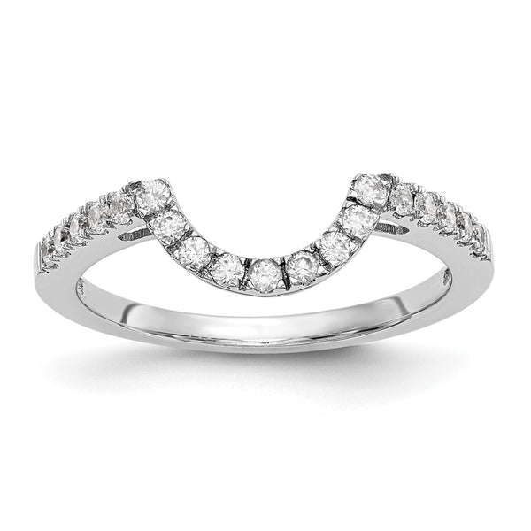 14K White Gold 1/5 Carat Diamond Wedding Band - Style GR1-1035292
