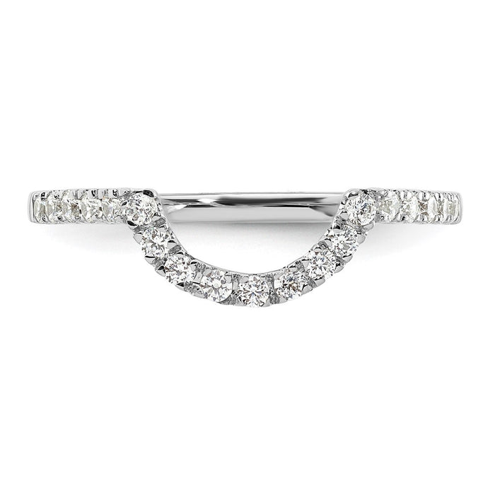 Buy Stylish 14K White Gold 1/4 Carat Diamond Wedding Band - Luxury Design-4