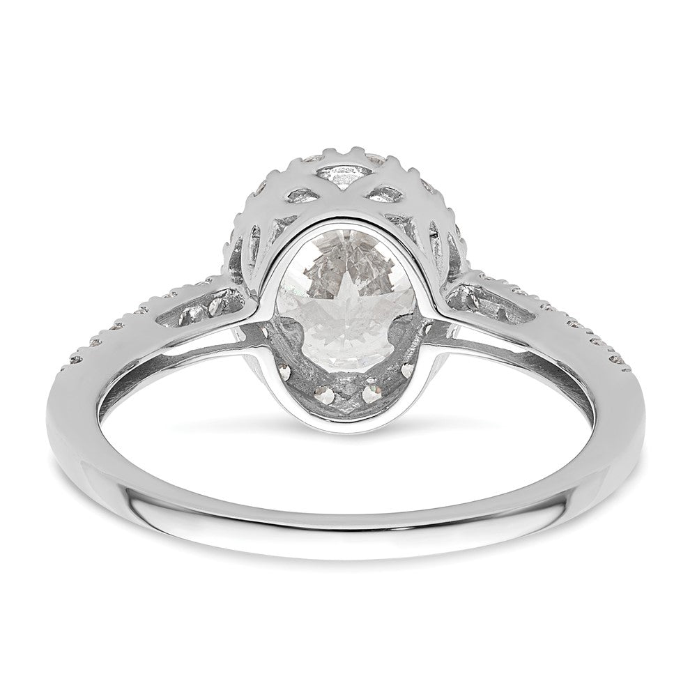 Buy Exclusive 14K White Gold Halo Engagement Ring for 1.25 Carat Oval Center