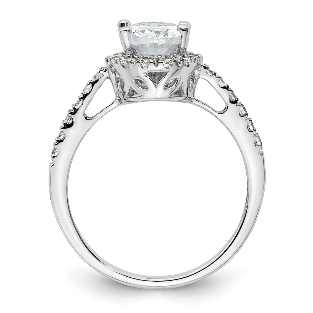 Buy Exclusive 14K White Gold Halo Engagement Ring - 1.5 Carat Oval & Diamond Accents