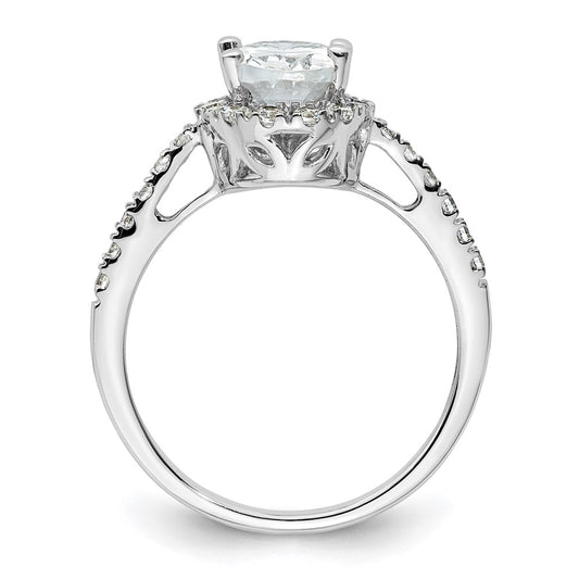Buy Exclusive 14K White Gold Halo Engagement Ring - 1.5 Carat Oval & Diamond Accents