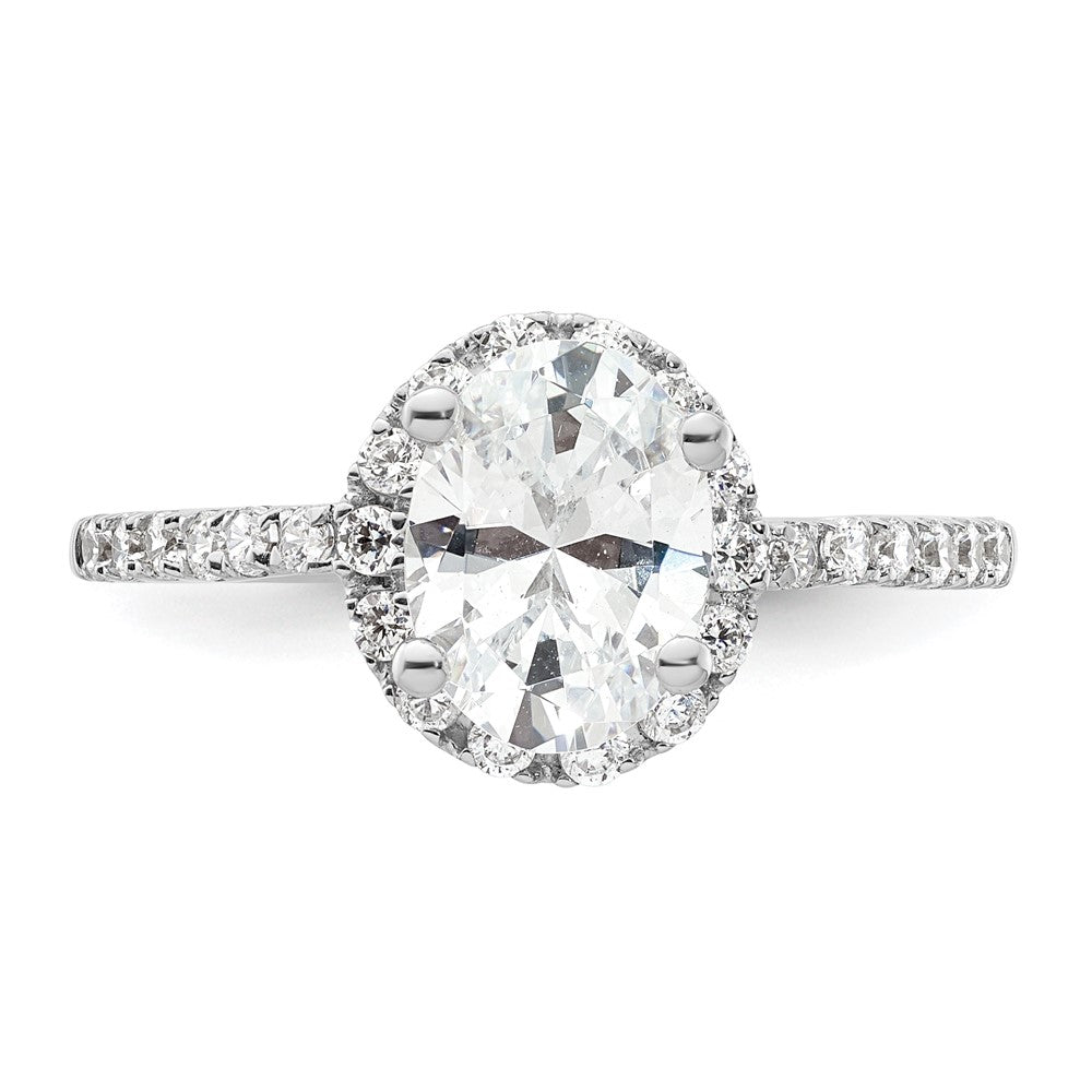 Buy Exclusive 14K White Gold Halo Engagement Ring - 1.5 Carat Oval & Diamond Accents
