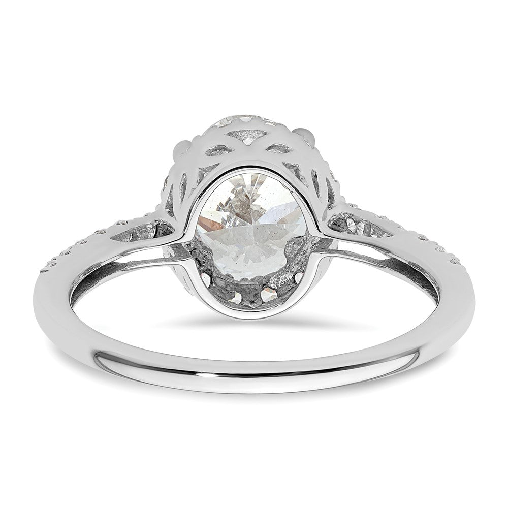 Buy Exclusive 14K White Gold Halo Engagement Ring - 1.5 Carat Oval & Diamond Accents
