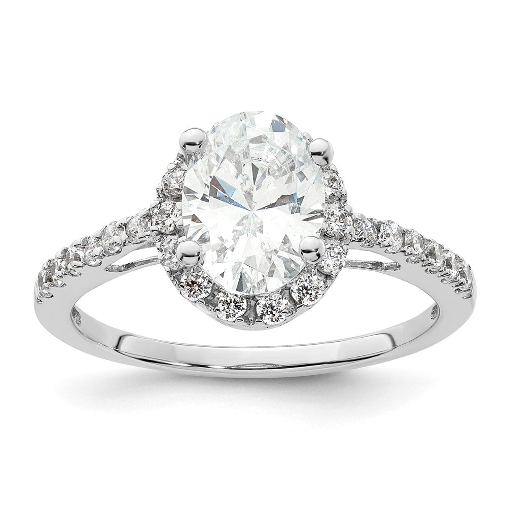 Buy Exclusive 14K White Gold Halo Engagement Ring - 1.5 Carat Oval & Diamond Accents