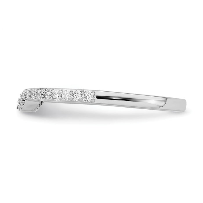 High-Quality 14K White Gold 1/4 Carat Diamond Wedding Band - Stylish Value!-3