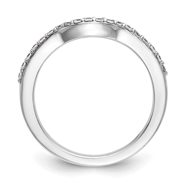 14K White Gold Wedding Band with 1/4 Carat Diamonds - Style GR1-1022621