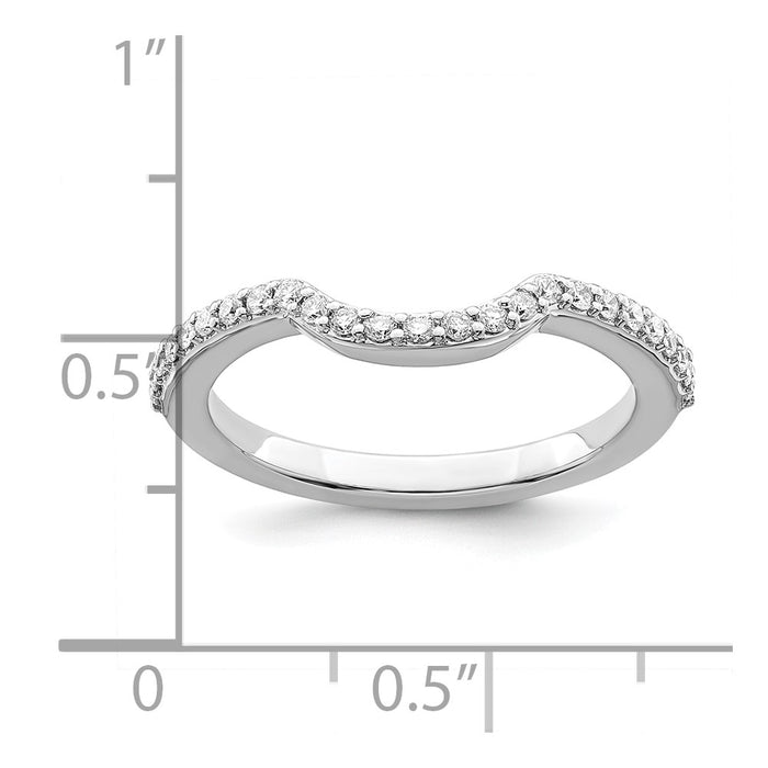 Exclusive 14K White Gold 1/4 Carat Diamond Wedding Band - Stylish & Affordable!-7