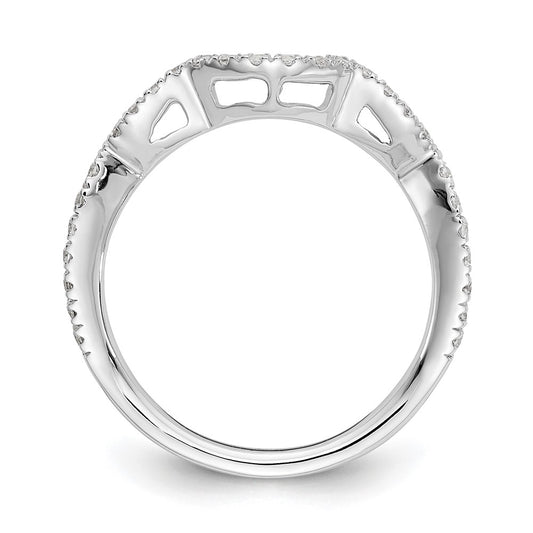 Buy Exclusive 14K White Gold 1/3 Carat Diamond Contoured Wedding Band - Value!