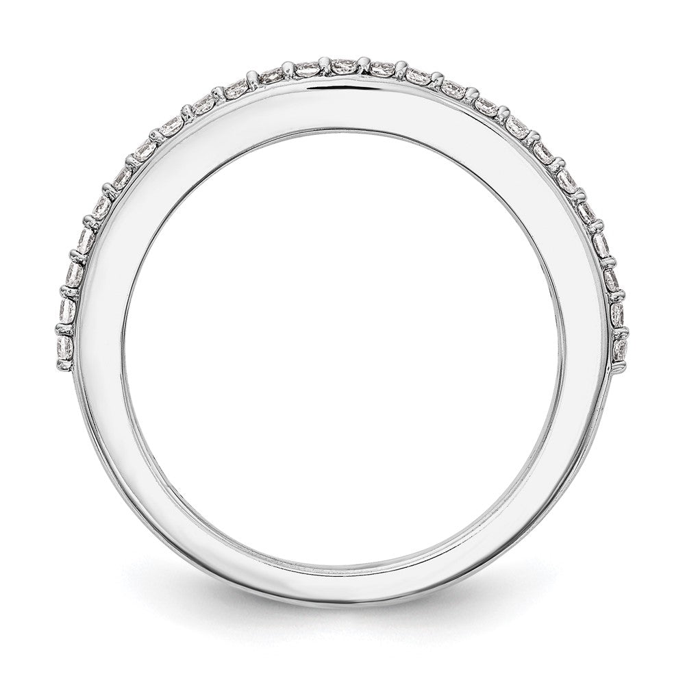 Buy Stylish 14K White Gold Contoured Wedding Band with 1/4 Carat Diamond