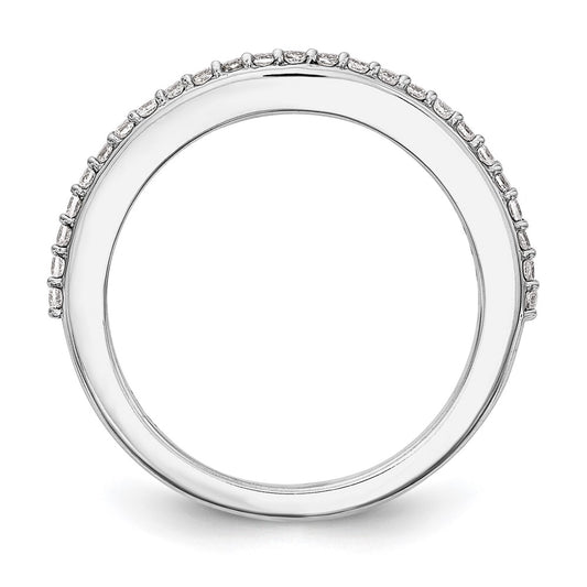 Buy Stylish 14K White Gold Contoured Wedding Band with 1/4 Carat Diamond